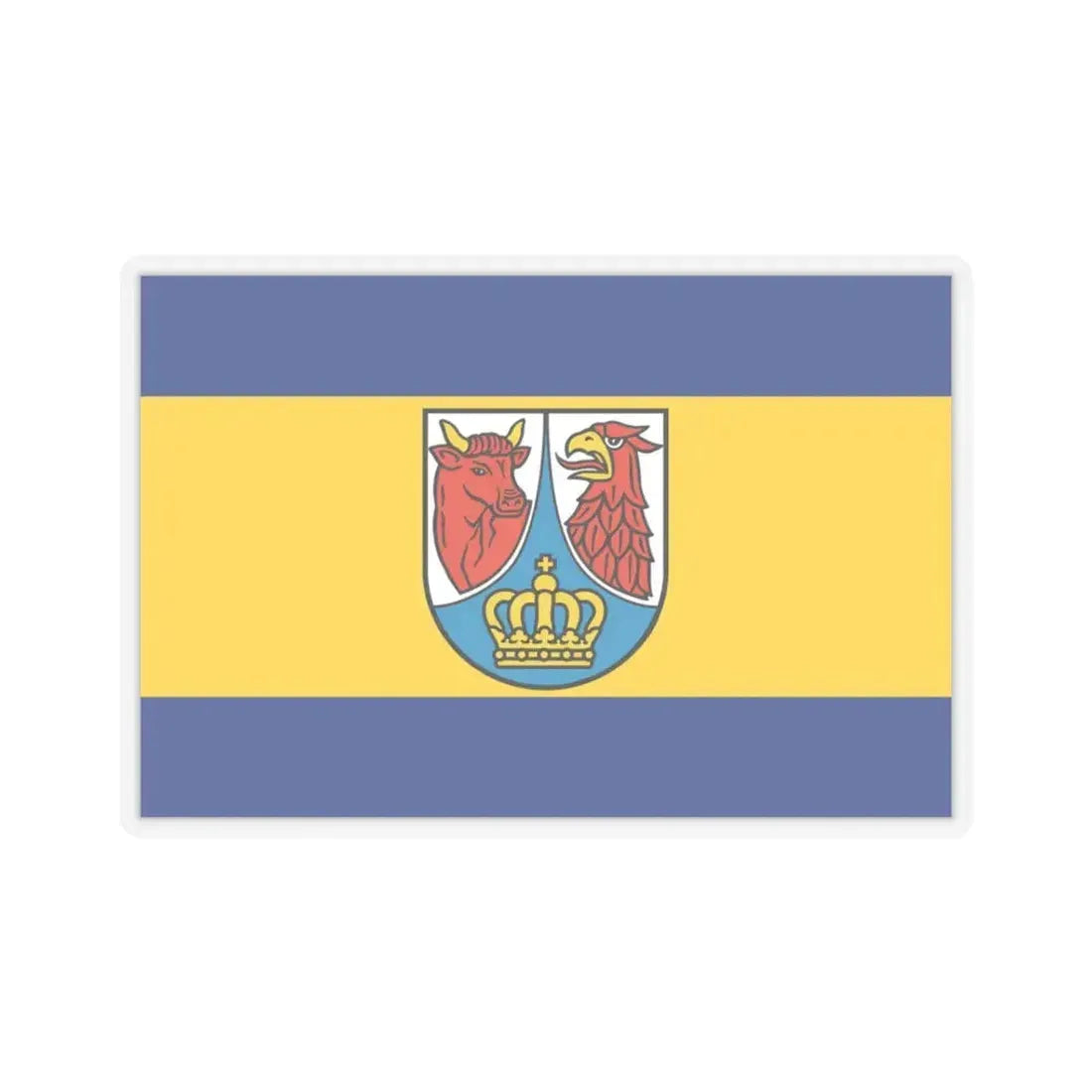 Flag of Dahme Spreewald Germany - STICKER Vinyl Kiss-Cut Decal 3 Inch Transparent - The Sticker Space