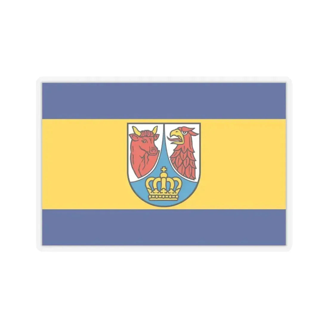 Flag of Dahme Spreewald Germany - STICKER Vinyl Kiss-Cut Decal 4 Inch Transparent - The Sticker Space