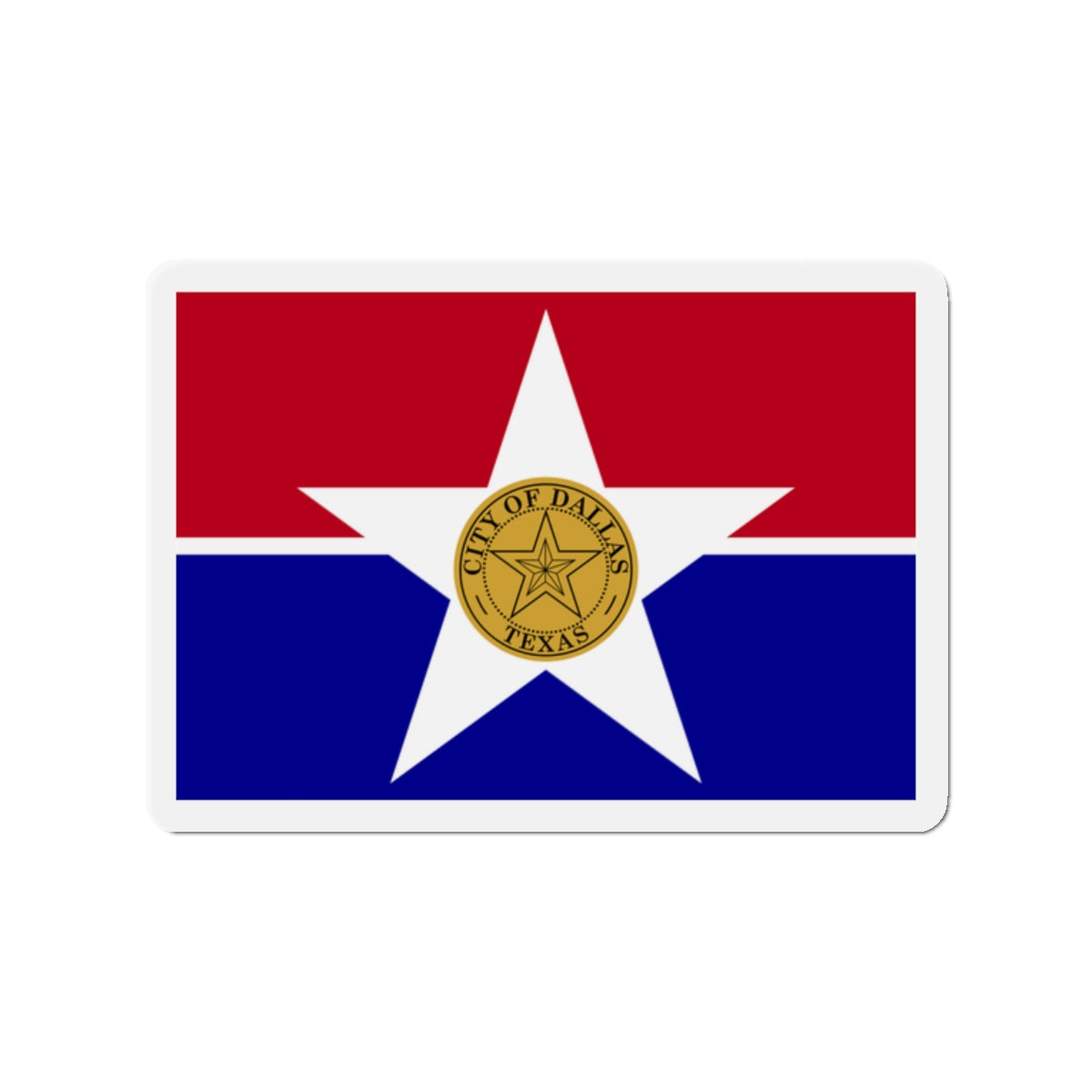 Flag of Dallas Texas - Die-Cut Magnet-2" x 2"-The Sticker Space