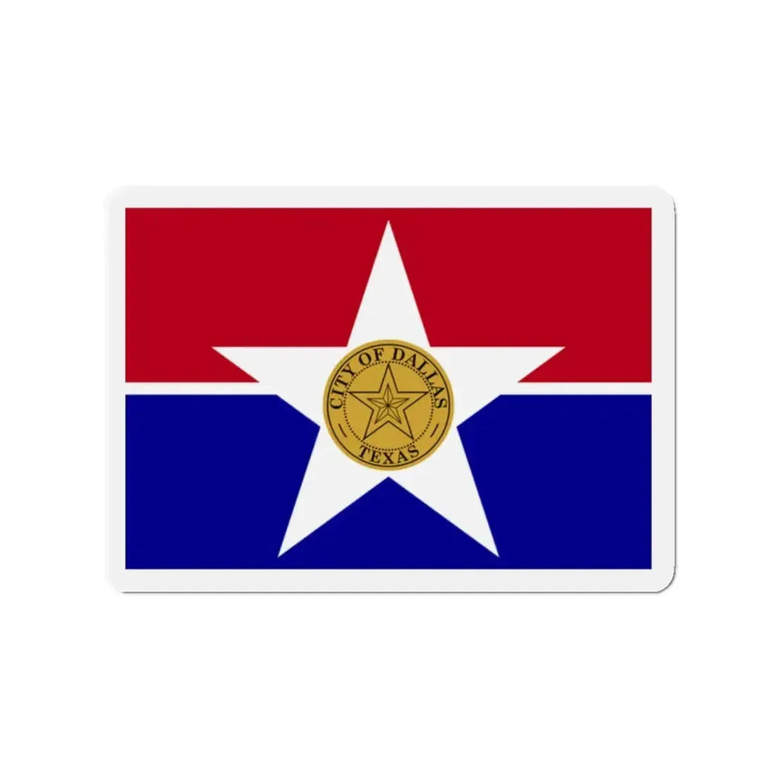 Flag of Dallas Texas - Refrigerator Magnet 2 Inch - The Sticker Space