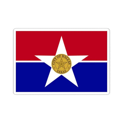 Flag of Dallas (United States) STICKER Vinyl Kiss-Cut Decal 2 Inch White - The Sticker Space