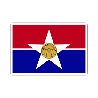 Flag of Dallas (United States) STICKER Vinyl Kiss-Cut Decal 4 Inch White - The Sticker Space