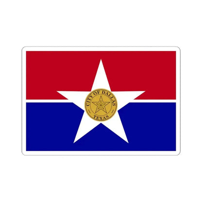 Flag of Dallas (United States) STICKER Vinyl Kiss-Cut Decal 6 Inch White - The Sticker Space