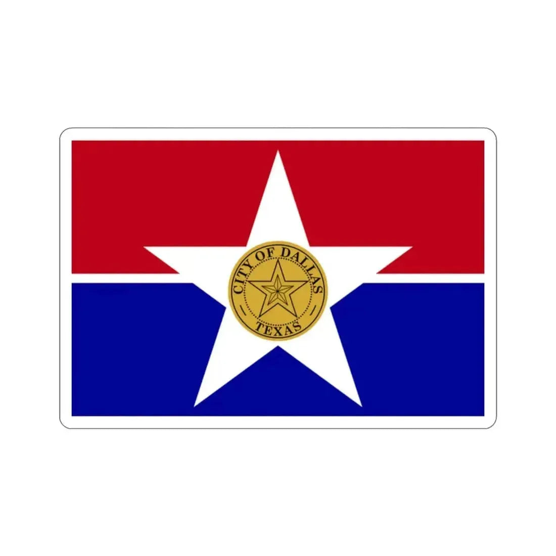 Flag of Dallas USA STICKER Vinyl Die-Cut Decal 2 Inch - The Sticker Space