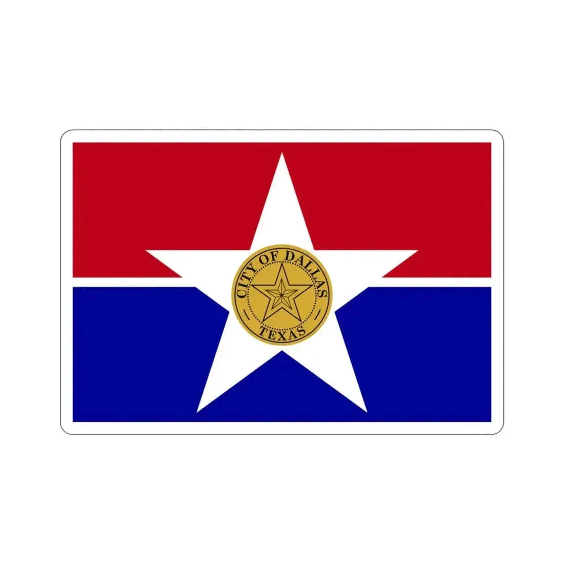 Flag of Dallas USA STICKER Vinyl Die-Cut Decal 3 Inch - The Sticker Space
