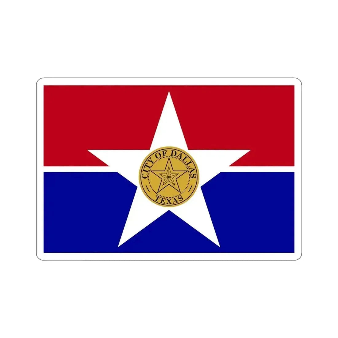 Flag of Dallas USA STICKER Vinyl Die-Cut Decal 4 Inch - The Sticker Space