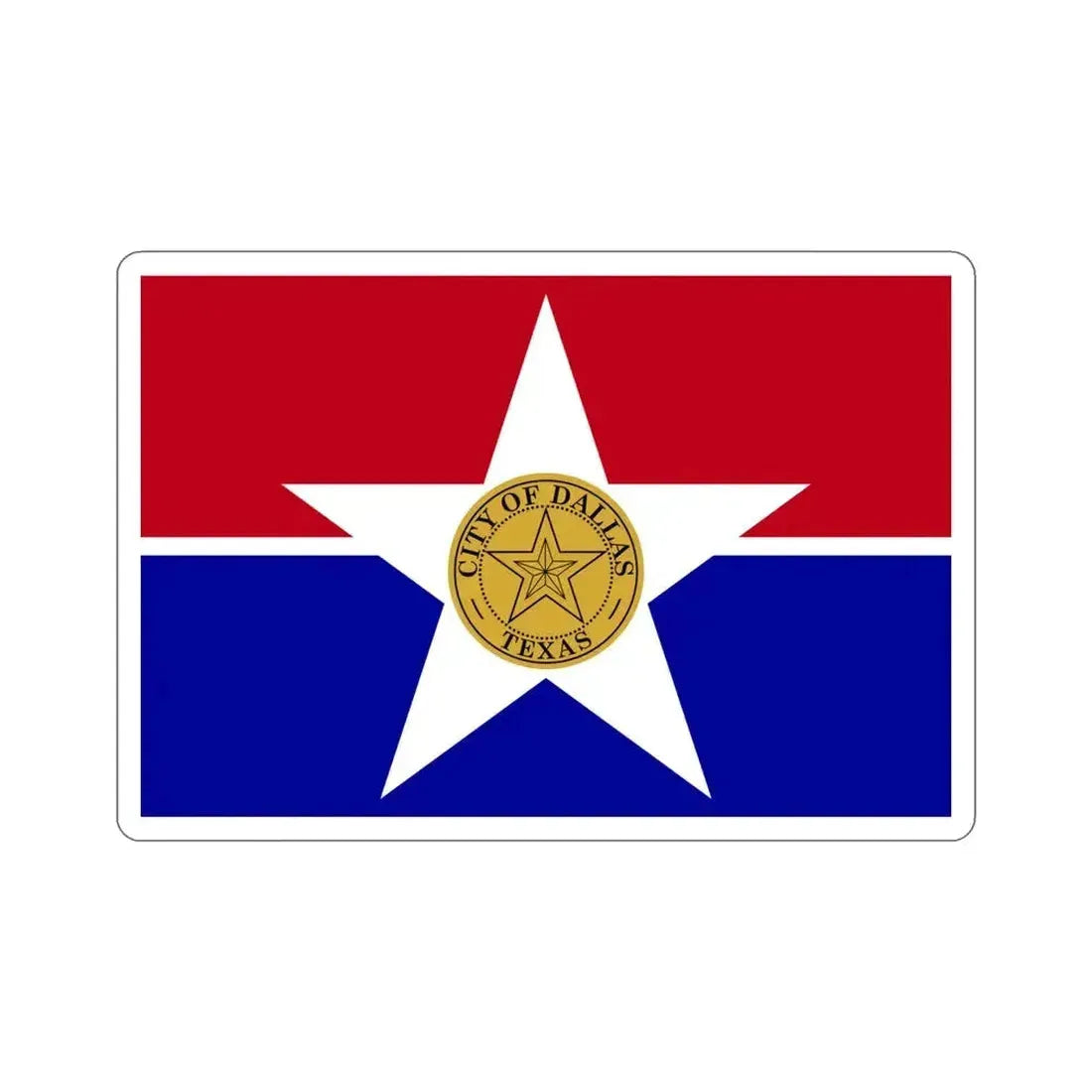 Flag of Dallas USA STICKER Vinyl Die-Cut Decal 5 Inch - The Sticker Space