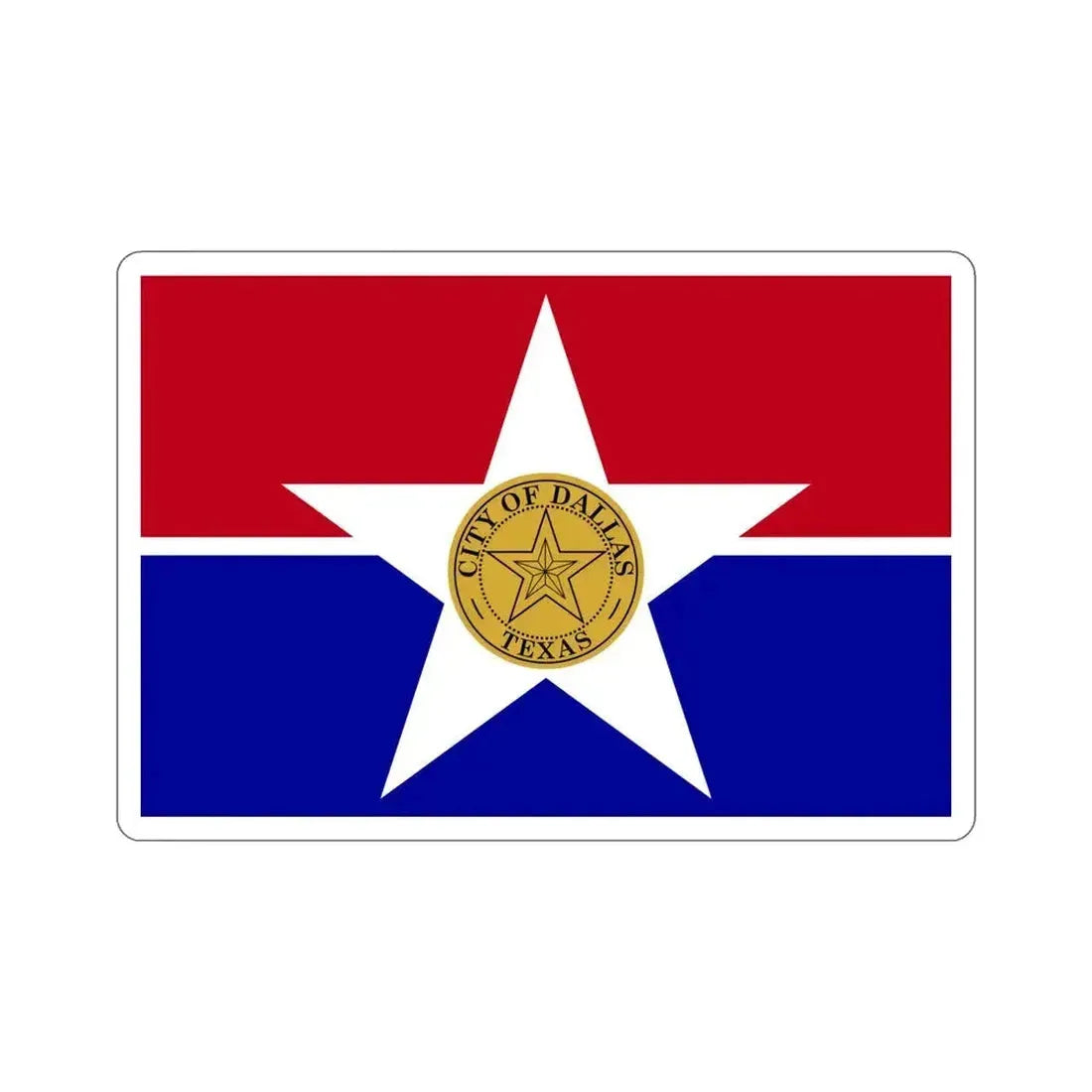 Flag of Dallas USA STICKER Vinyl Die-Cut Decal 6 Inch - The Sticker Space