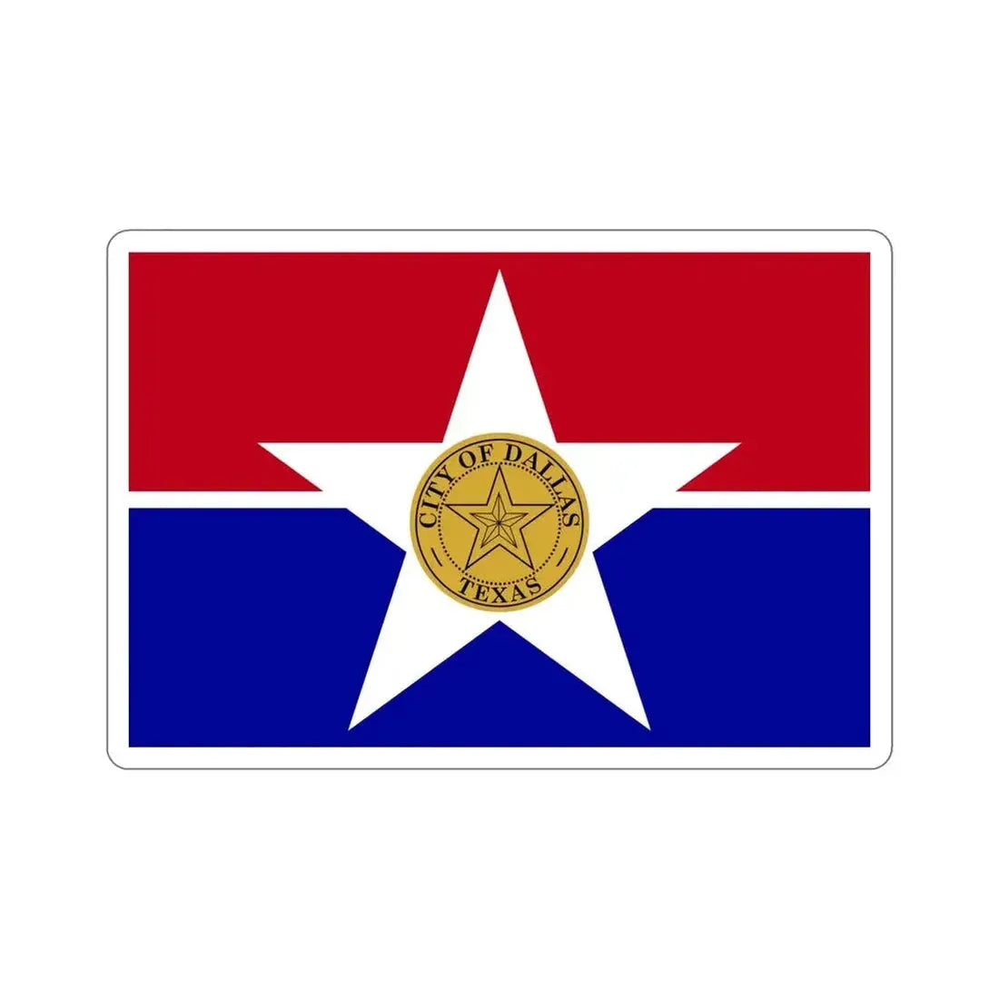 Flag of Dallas USA STICKER Vinyl Die-Cut Decal - The Sticker Space