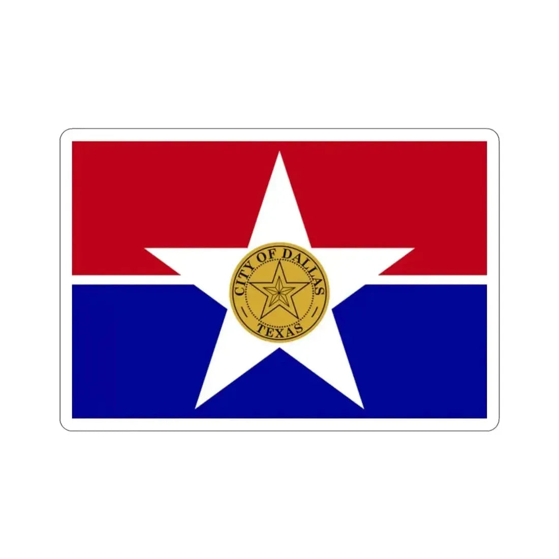 Flag of Dallas USA STICKER Vinyl Die-Cut Decal - The Sticker Space