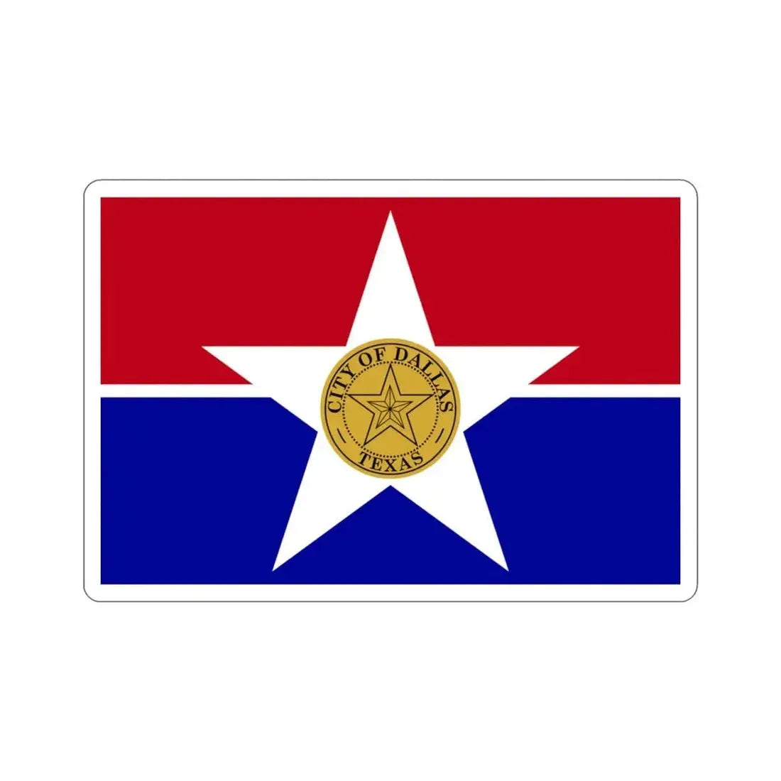 Flag of Dallas USA STICKER Vinyl Die-Cut Decal - The Sticker Space