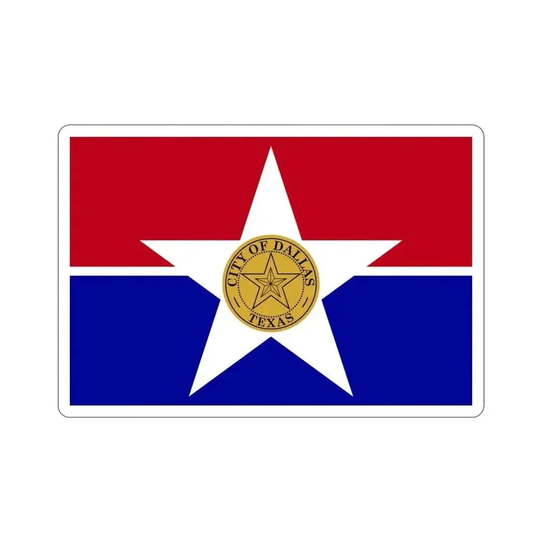 Flag of Dallas USA STICKER Vinyl Die-Cut Decal - The Sticker Space