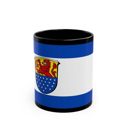 Flag of Darmstadt Dieburg Germany - Black Coffee Mug-11oz-The Sticker Space