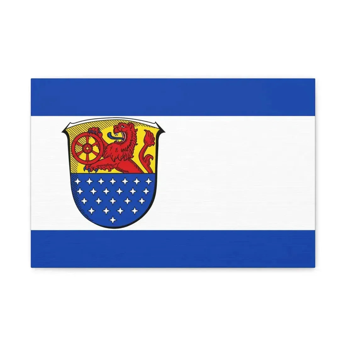 Flag of Darmstadt Dieburg Germany - Canvas Wall Art 18″ x 12″ 1.25" - The Sticker Space