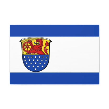 Flag of Darmstadt Dieburg Germany - Canvas Wall Art 24″ x 16″ 1.25" - The Sticker Space