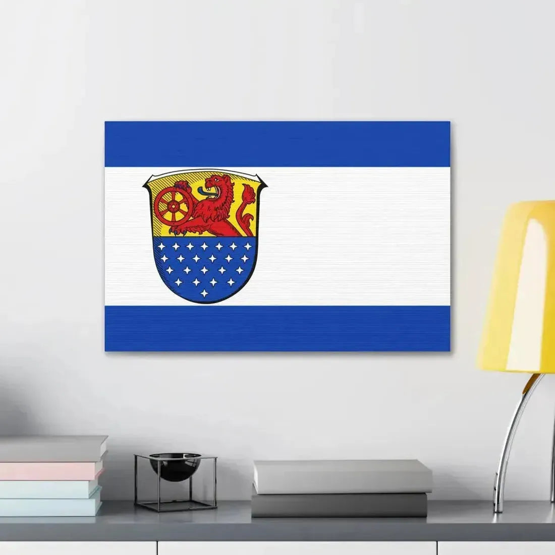 Flag of Darmstadt Dieburg Germany - Canvas Wall Art - The Sticker Space