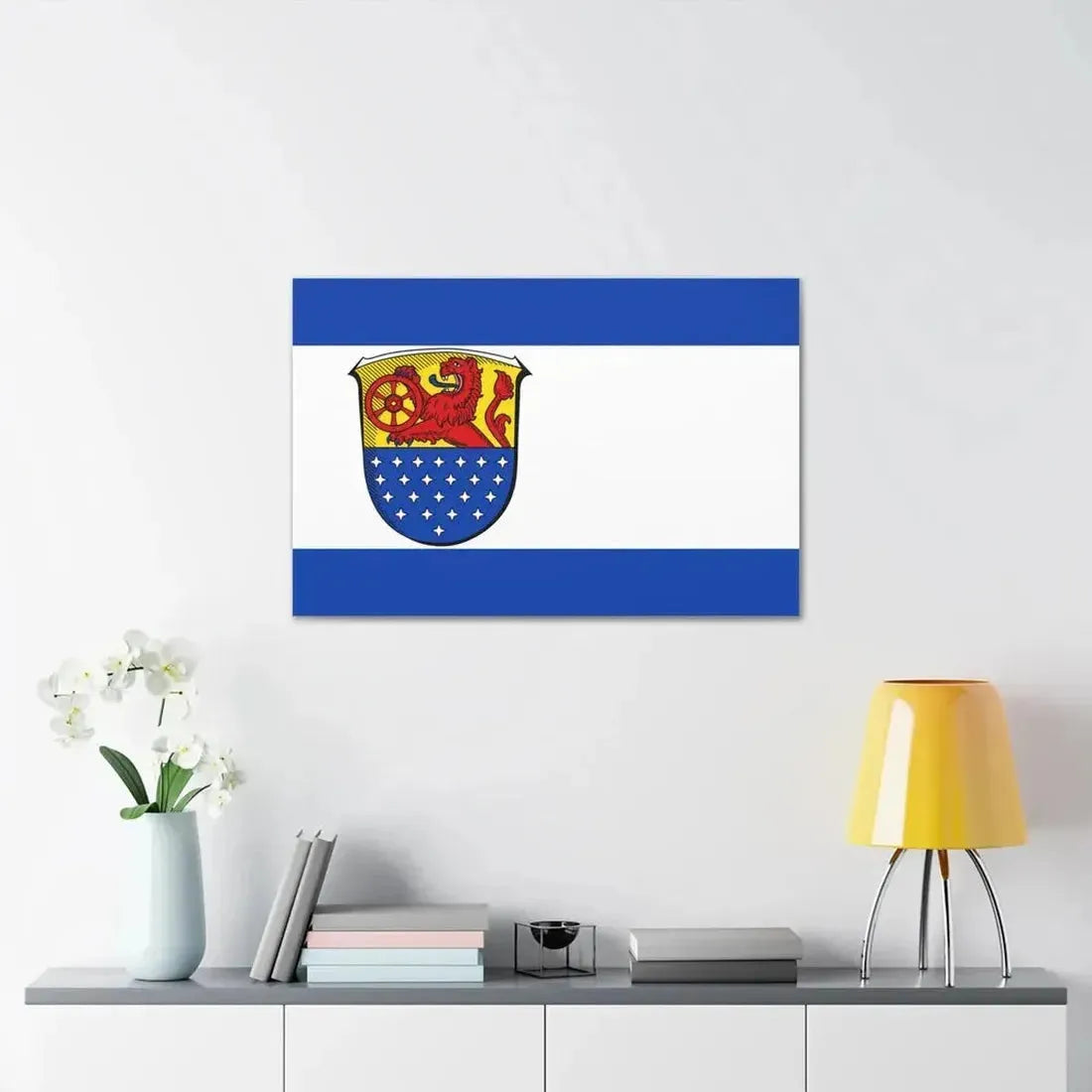 Flag of Darmstadt Dieburg Germany - Canvas Wall Art - The Sticker Space