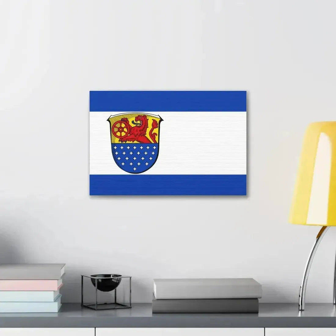 Flag of Darmstadt Dieburg Germany - Canvas Wall Art - The Sticker Space