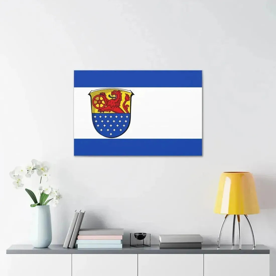 Flag of Darmstadt Dieburg Germany - Canvas Wall Art - The Sticker Space