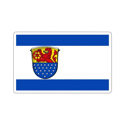 Flag of Darmstadt Dieburg Germany - STICKER Vinyl Kiss-Cut Decal 2 Inch White - The Sticker Space