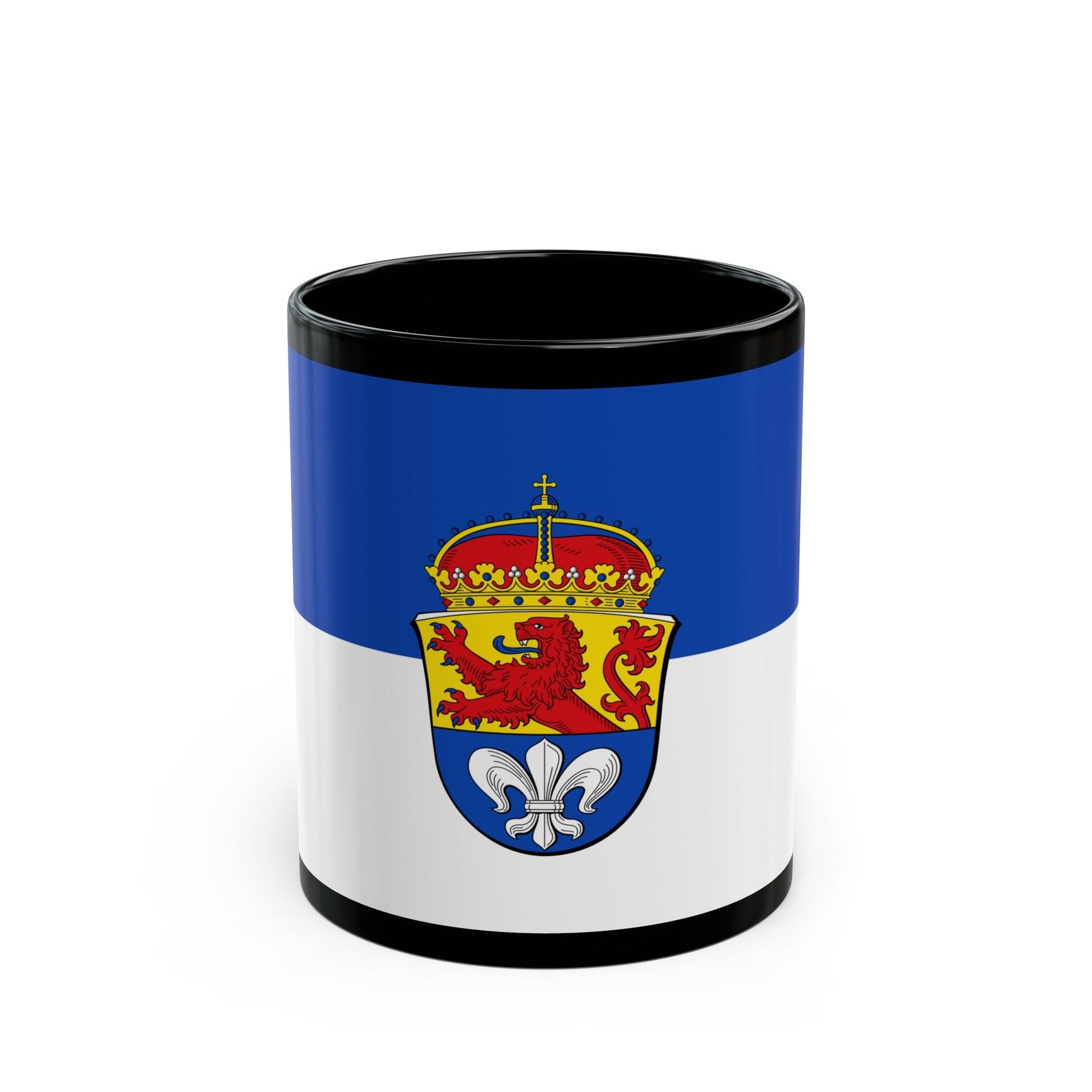 Flag of Darmstadt Germany - Black Coffee Mug-11oz-The Sticker Space