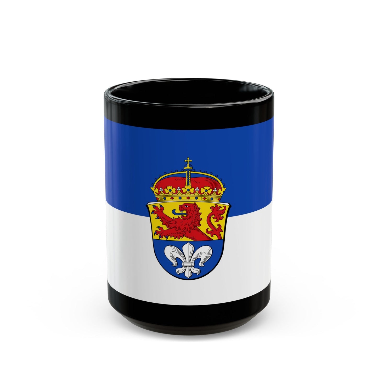 Flag of Darmstadt Germany - Black Coffee Mug-15oz-The Sticker Space