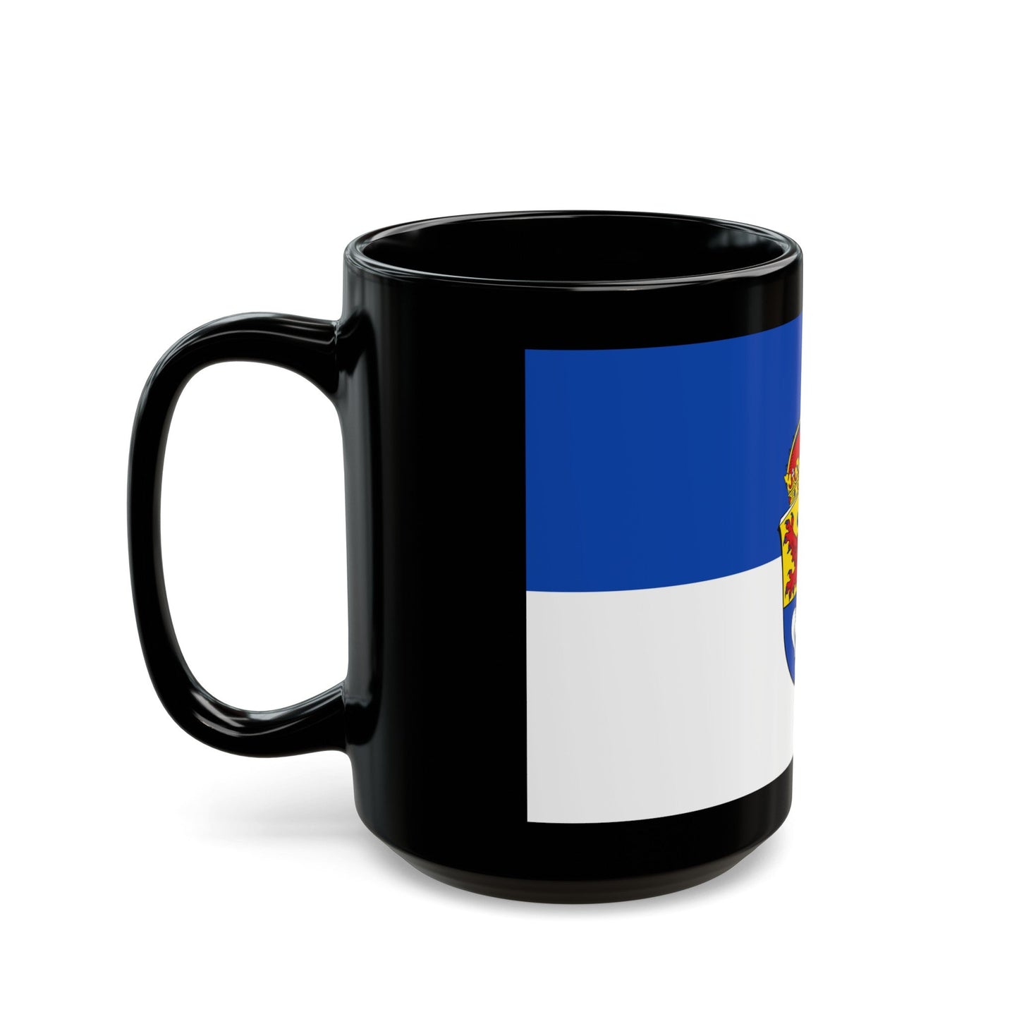 Flag of Darmstadt Germany - Black Coffee Mug-The Sticker Space