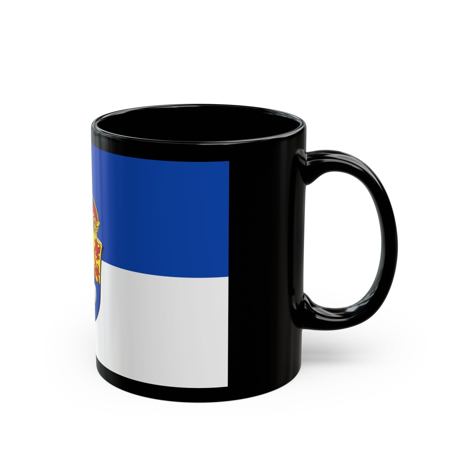 Flag of Darmstadt Germany - Black Coffee Mug-The Sticker Space