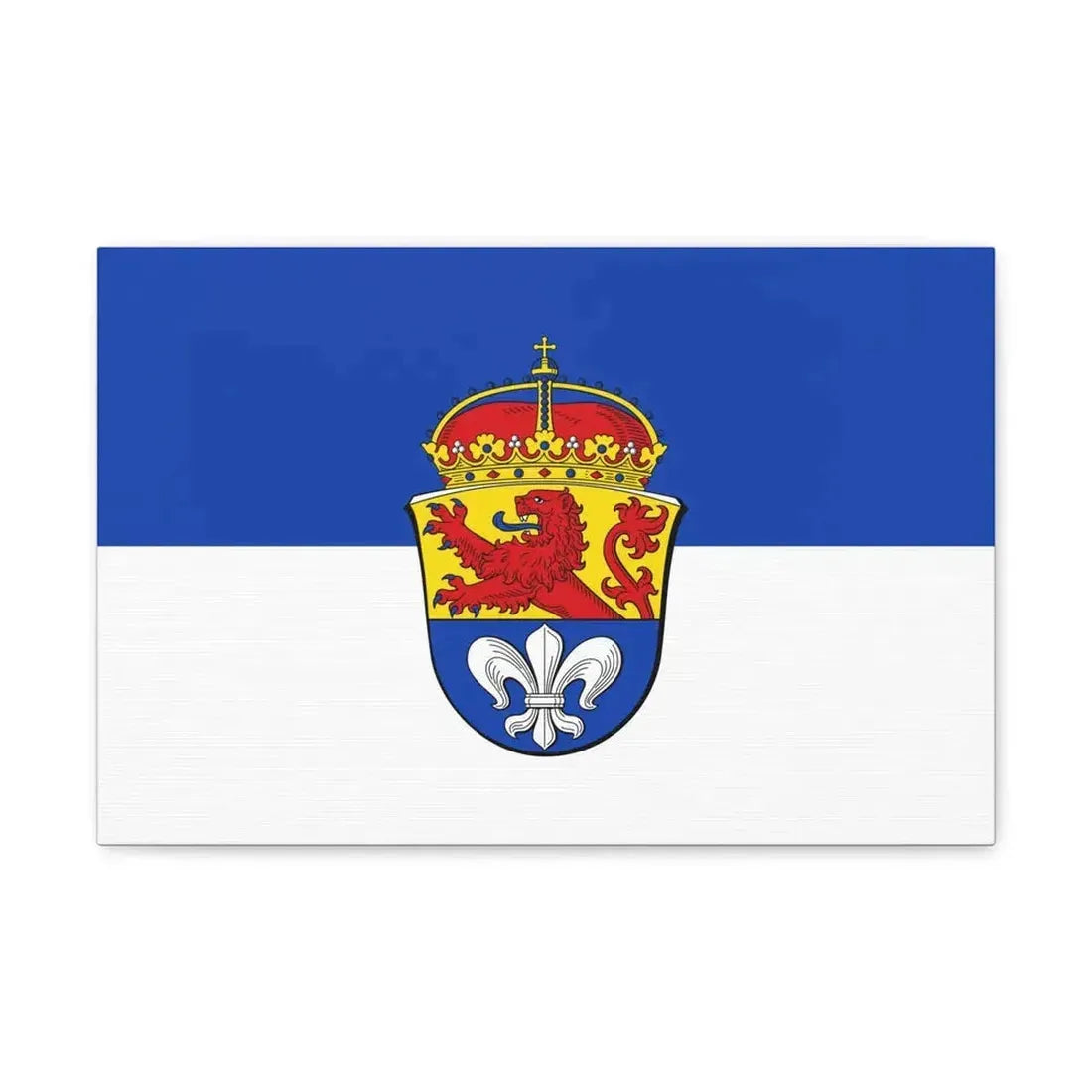Flag of Darmstadt Germany - Canvas Wall Art 18″ x 12″ 1.25" - The Sticker Space
