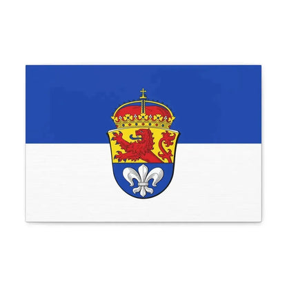 Flag of Darmstadt Germany - Canvas Wall Art 18″ x 12″ 1.25" - The Sticker Space