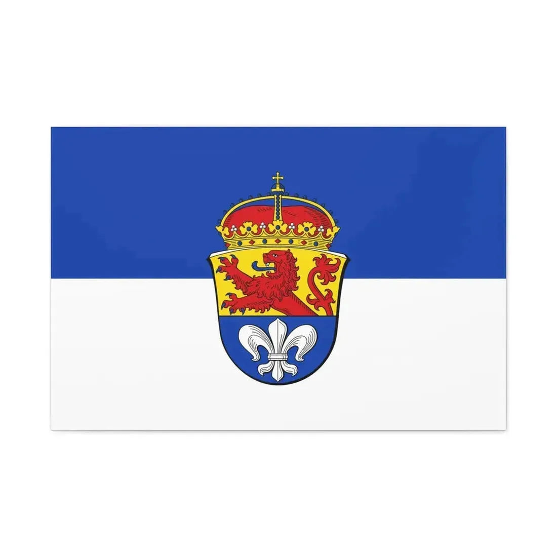 Flag of Darmstadt Germany - Canvas Wall Art 36" x 24" 1.25" - The Sticker Space