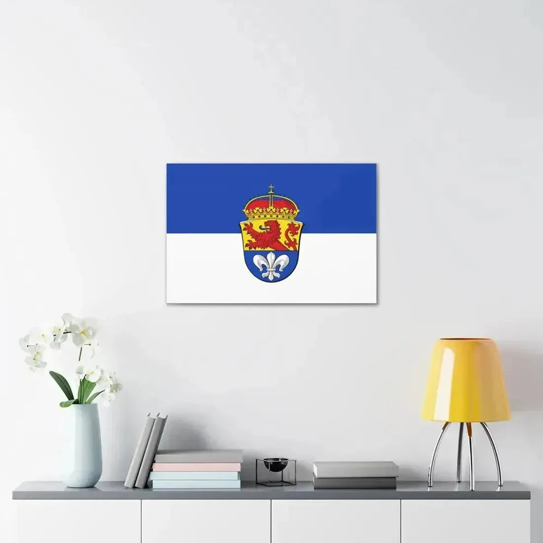 Flag of Darmstadt Germany - Canvas Wall Art - The Sticker Space