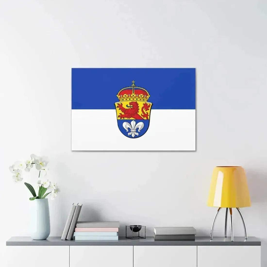 Flag of Darmstadt Germany - Canvas Wall Art - The Sticker Space
