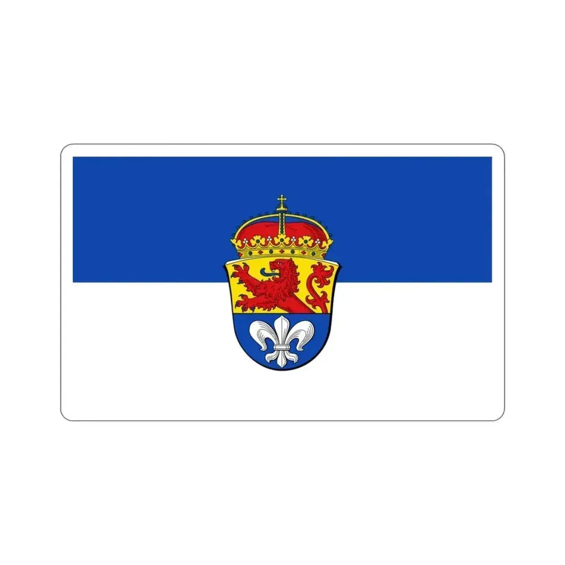 Flag of Darmstadt Germany STICKER Vinyl Die-Cut Decal 3 Inch - The Sticker Space