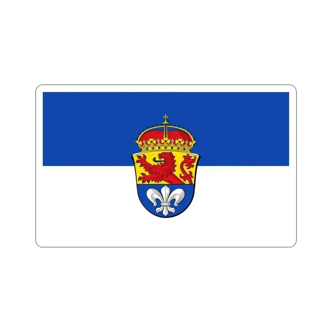 Flag of Darmstadt Germany STICKER Vinyl Die-Cut Decal 4 Inch - The Sticker Space