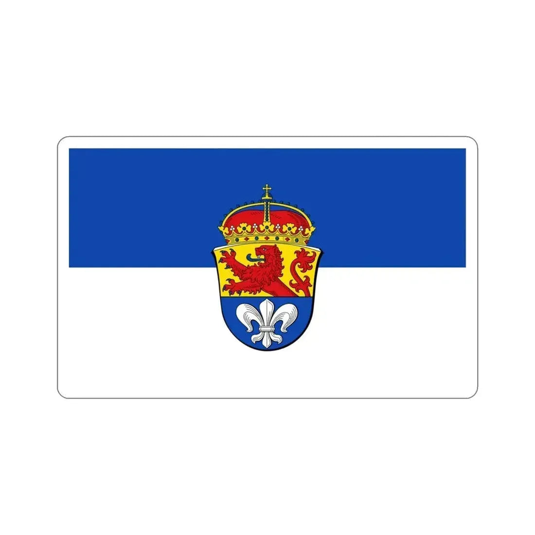 Flag of Darmstadt Germany STICKER Vinyl Die-Cut Decal 4 Inch - The Sticker Space