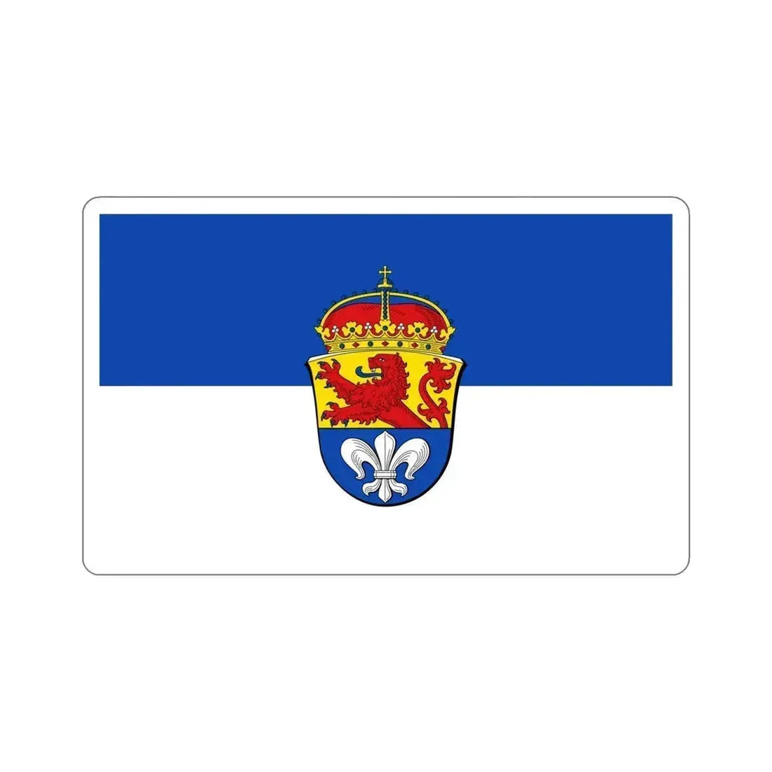 Flag of Darmstadt Germany STICKER Vinyl Die-Cut Decal 6 Inch - The Sticker Space