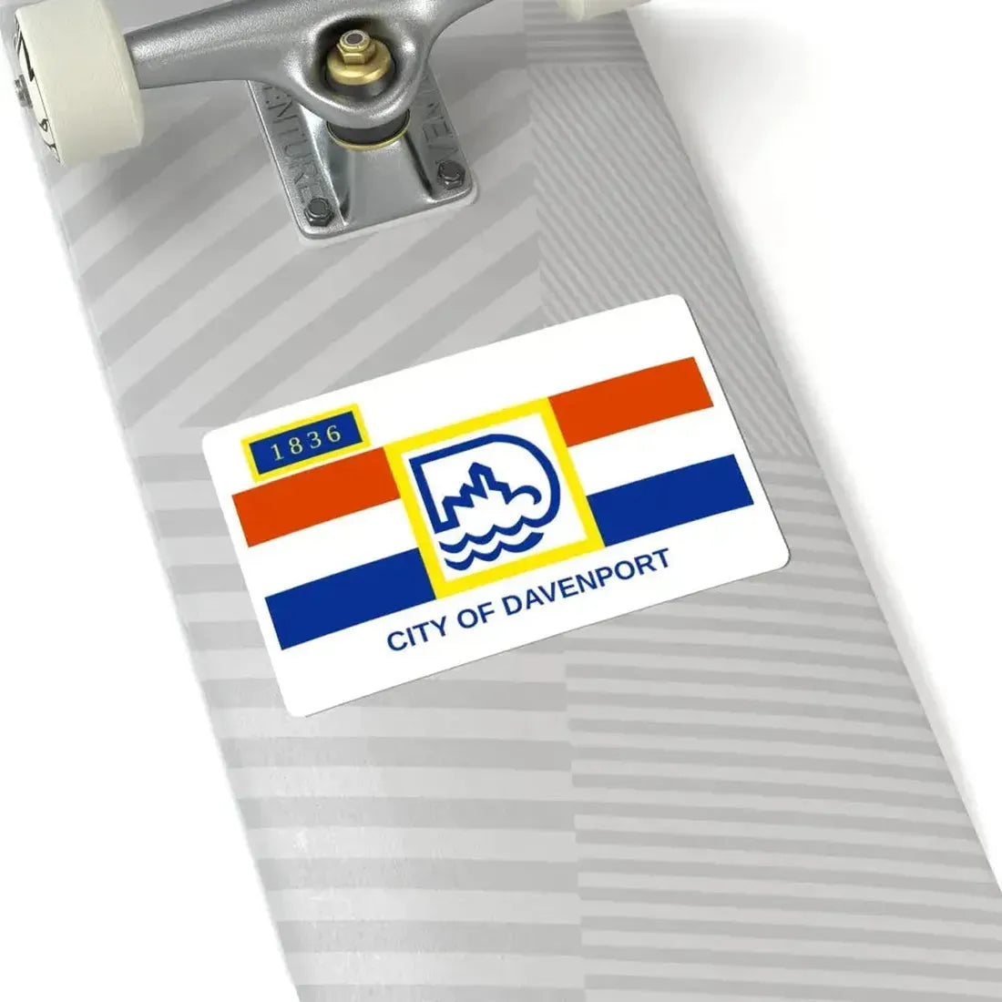Flag of Davenport Iowa (United States) STICKER Vinyl Kiss-Cut Decal - The Sticker Space
