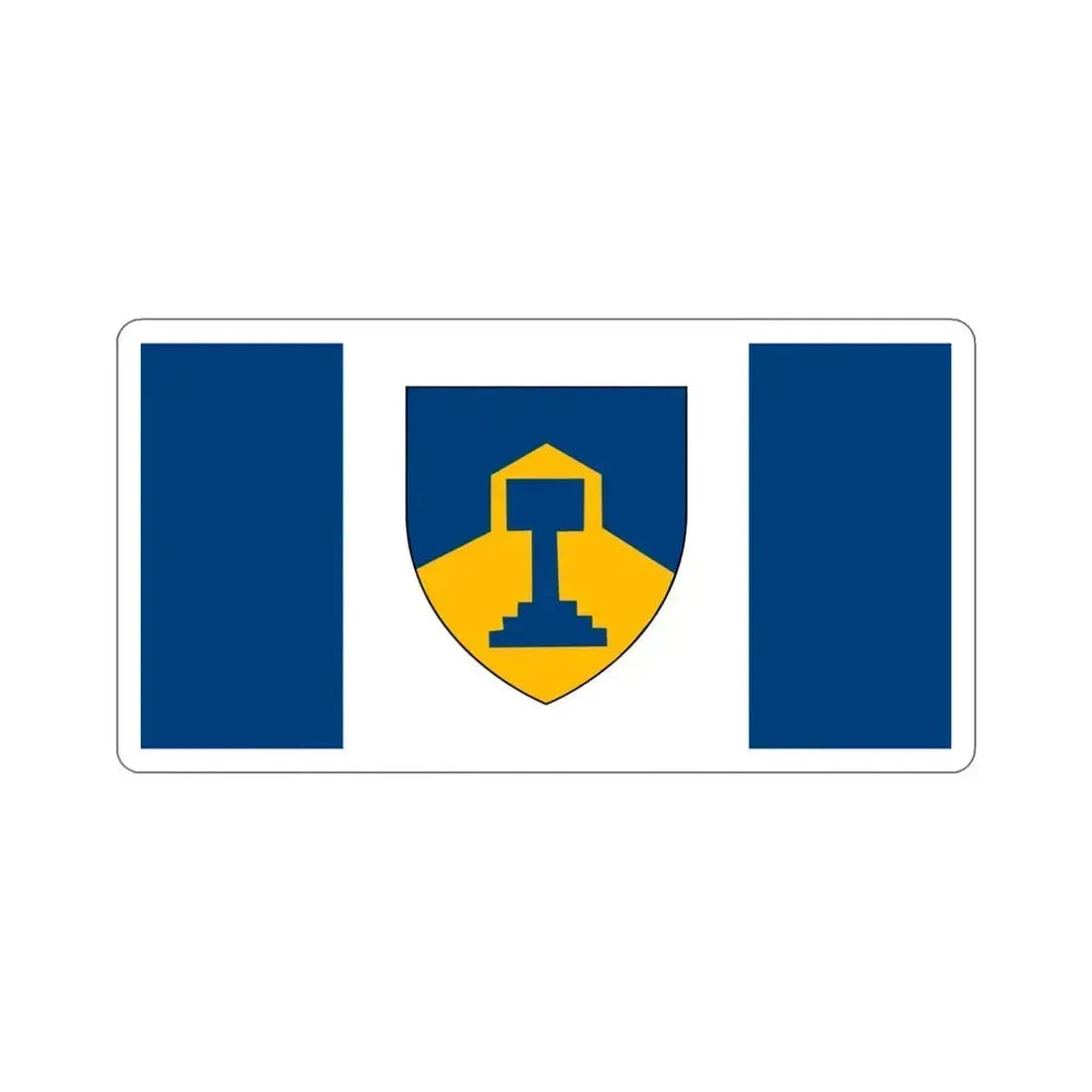 Flag of Dawson Creek British Columbia Canada STICKER Vinyl Die-Cut Decal 4 Inch - The Sticker Space