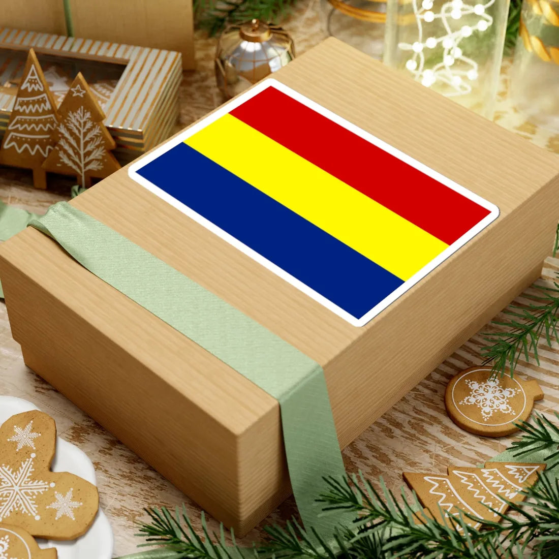 Flag of Dayak Besar (Indonesia) STICKER Vinyl Kiss-Cut Decal - The Sticker Space