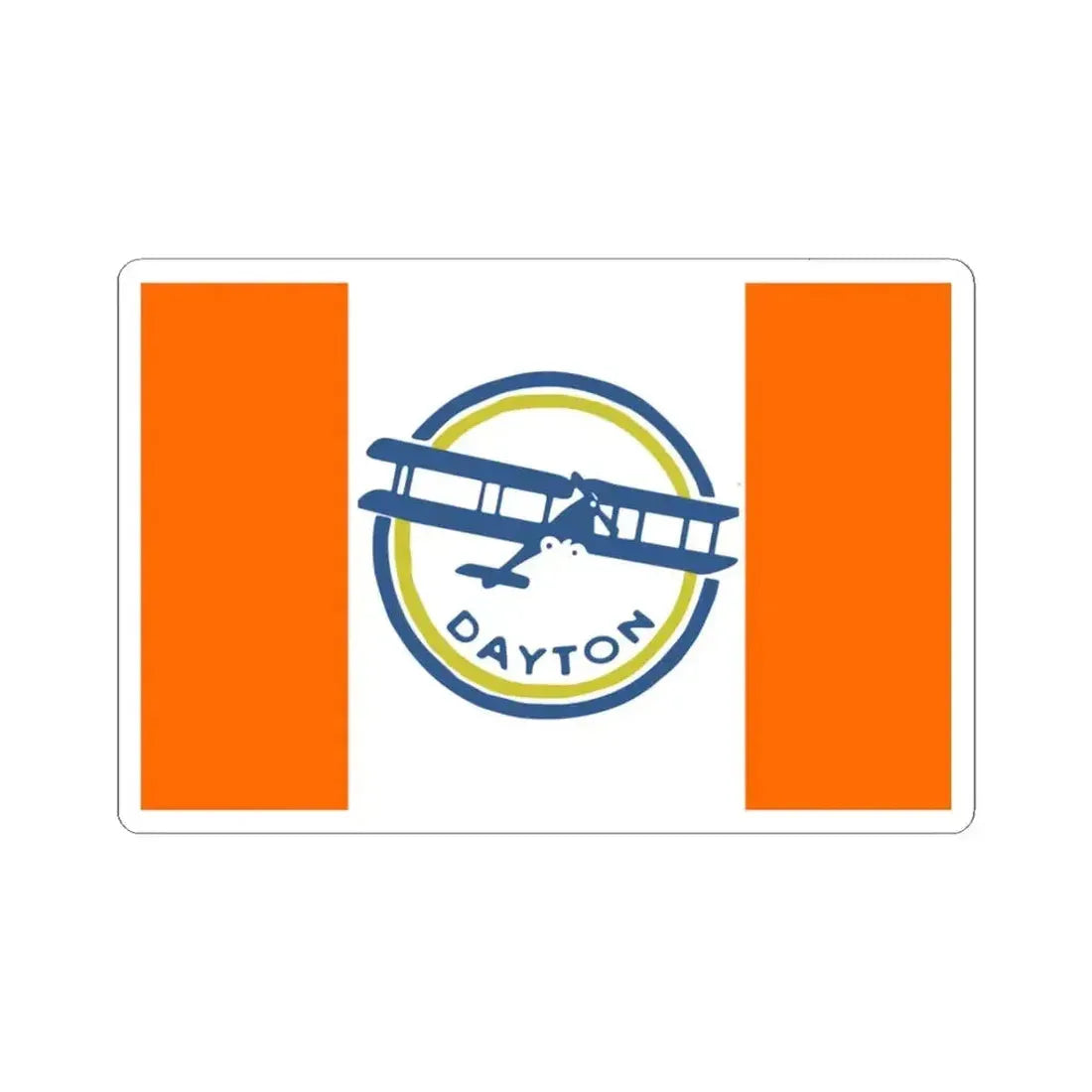 Flag of Dayton Ohio 1917-1958 (United States) STICKER Vinyl Kiss-Cut Decal 3 Inch White - The Sticker Space