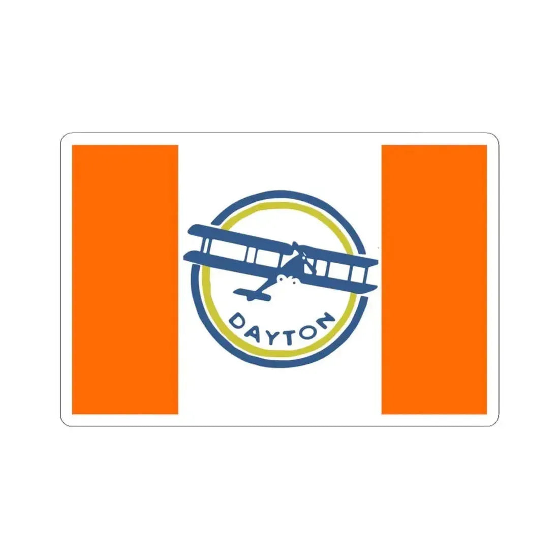 Flag of Dayton Ohio 1917-1958 (United States) STICKER Vinyl Kiss-Cut Decal 6 Inch White - The Sticker Space