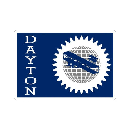 Flag of Dayton Ohio 1958-2021 (United States) STICKER Vinyl Kiss-Cut Decal 3 Inch White - The Sticker Space
