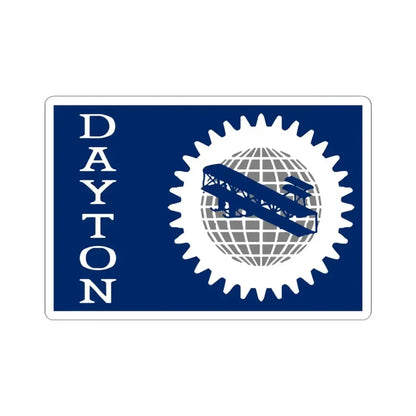 Flag of Dayton Ohio 1958-2021 (United States) STICKER Vinyl Kiss-Cut Decal 4 Inch White - The Sticker Space