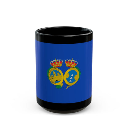 Flag of De Huelva Spain - Black Coffee Mug-15oz-The Sticker Space