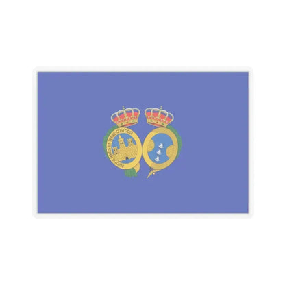 Flag of De Huelva Spain - STICKER Vinyl Kiss-Cut Decal 4 Inch Transparent - The Sticker Space