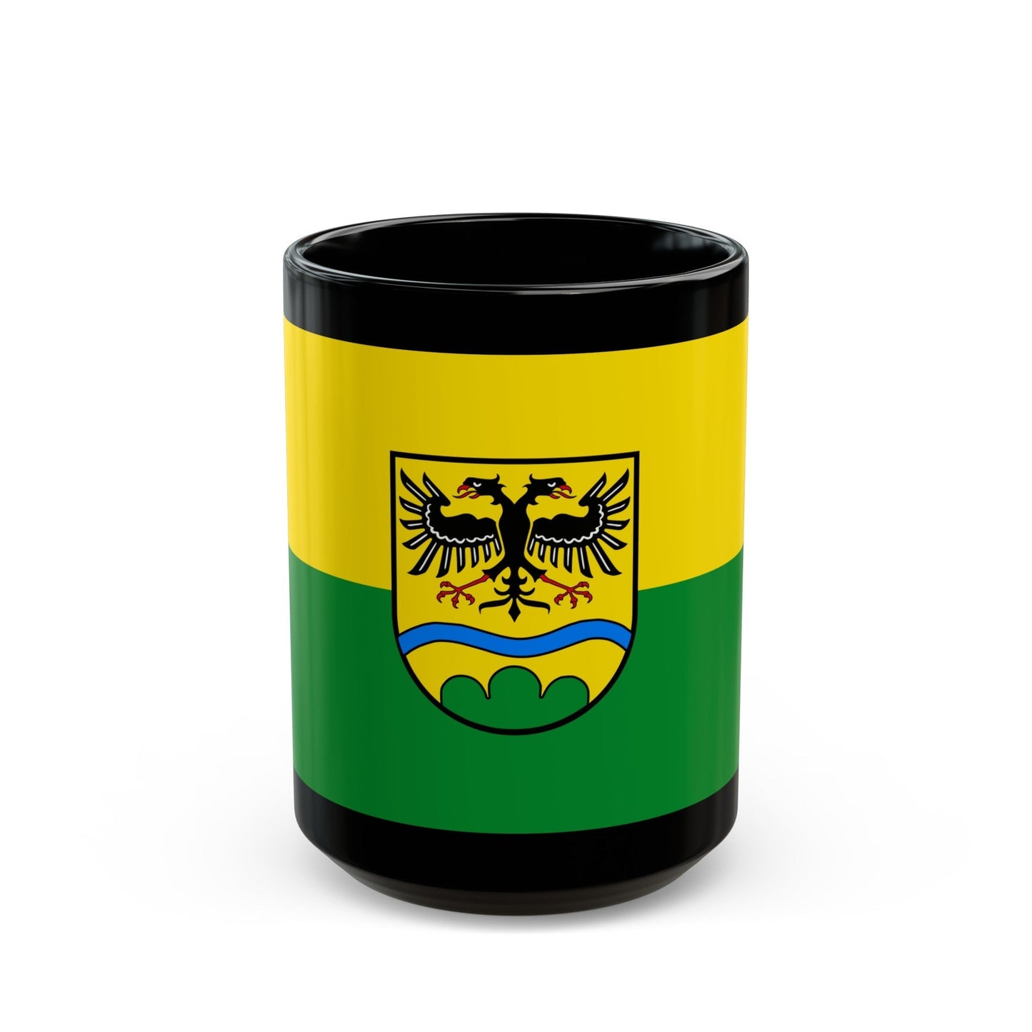 Flag of Deggendorf Germany - Black Coffee Mug-15oz-The Sticker Space