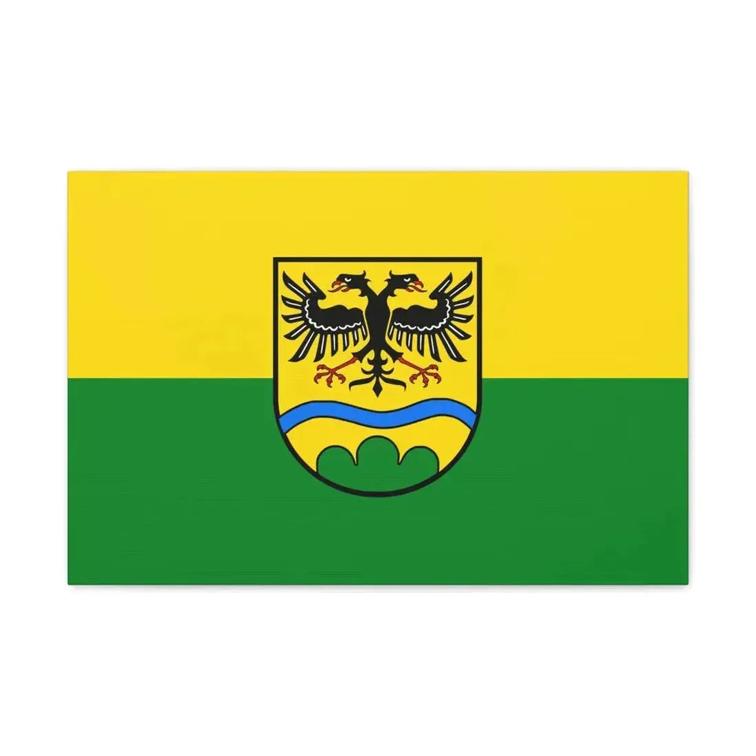 Flag of Deggendorf Germany - Canvas Wall Art 24″ x 16″ 1.25" - The Sticker Space