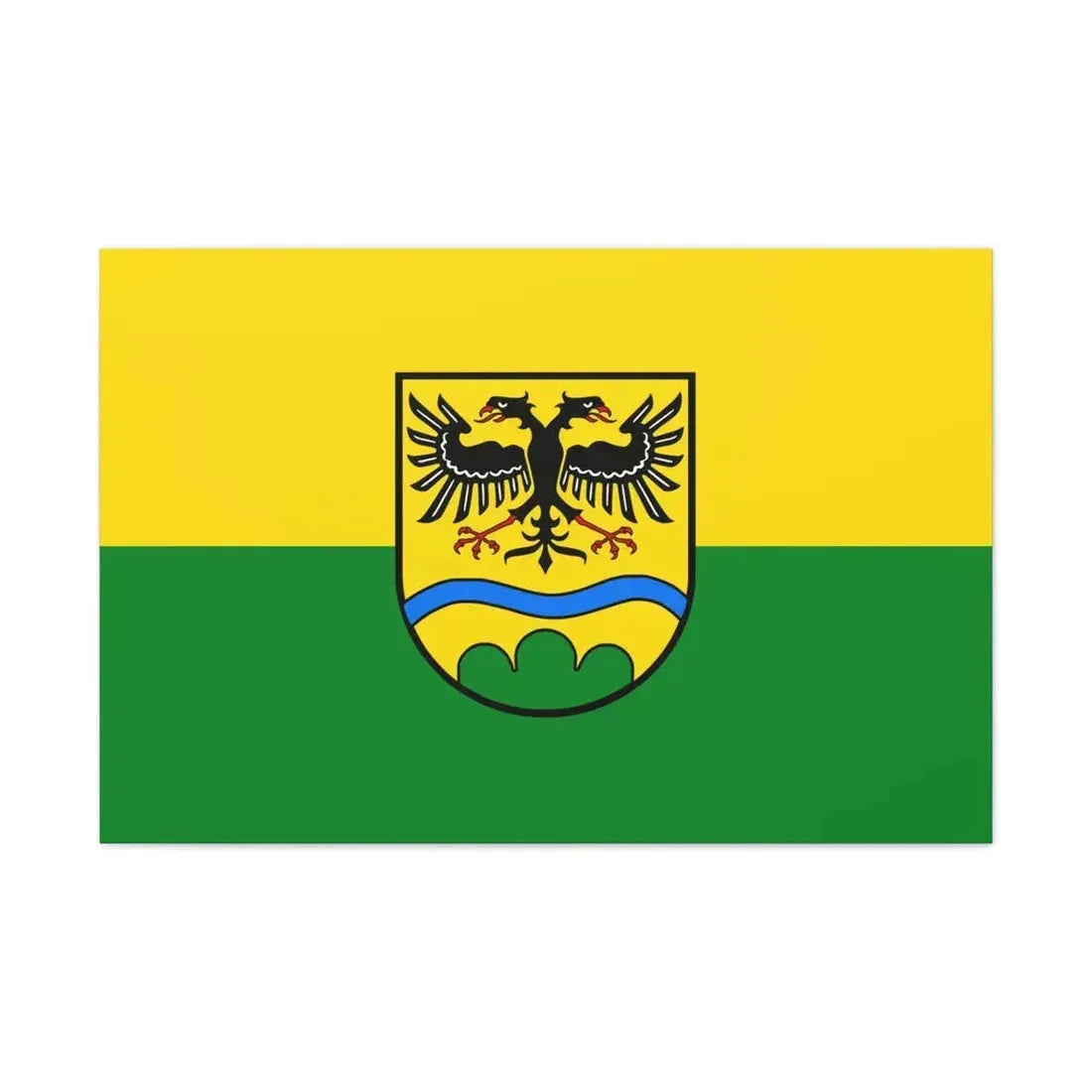 Flag of Deggendorf Germany - Canvas Wall Art 36" x 24" 1.25" - The Sticker Space