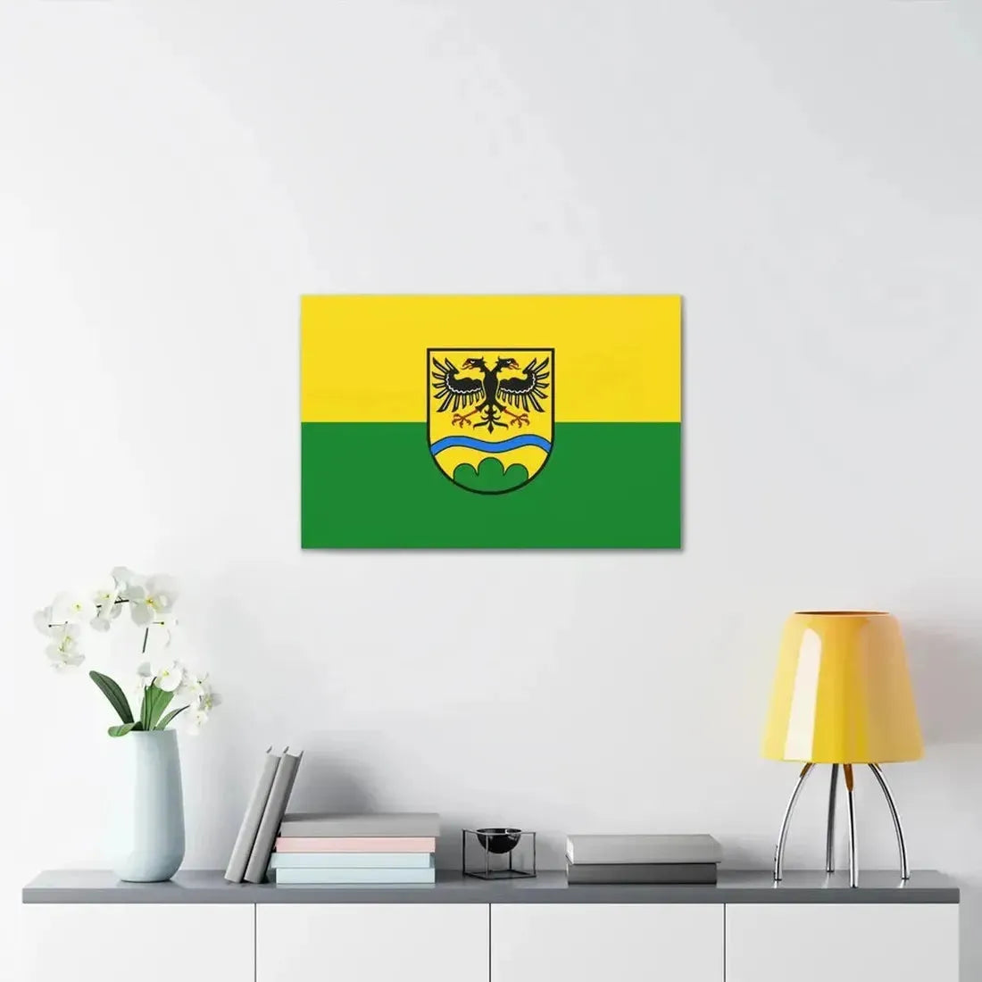 Flag of Deggendorf Germany - Canvas Wall Art - The Sticker Space